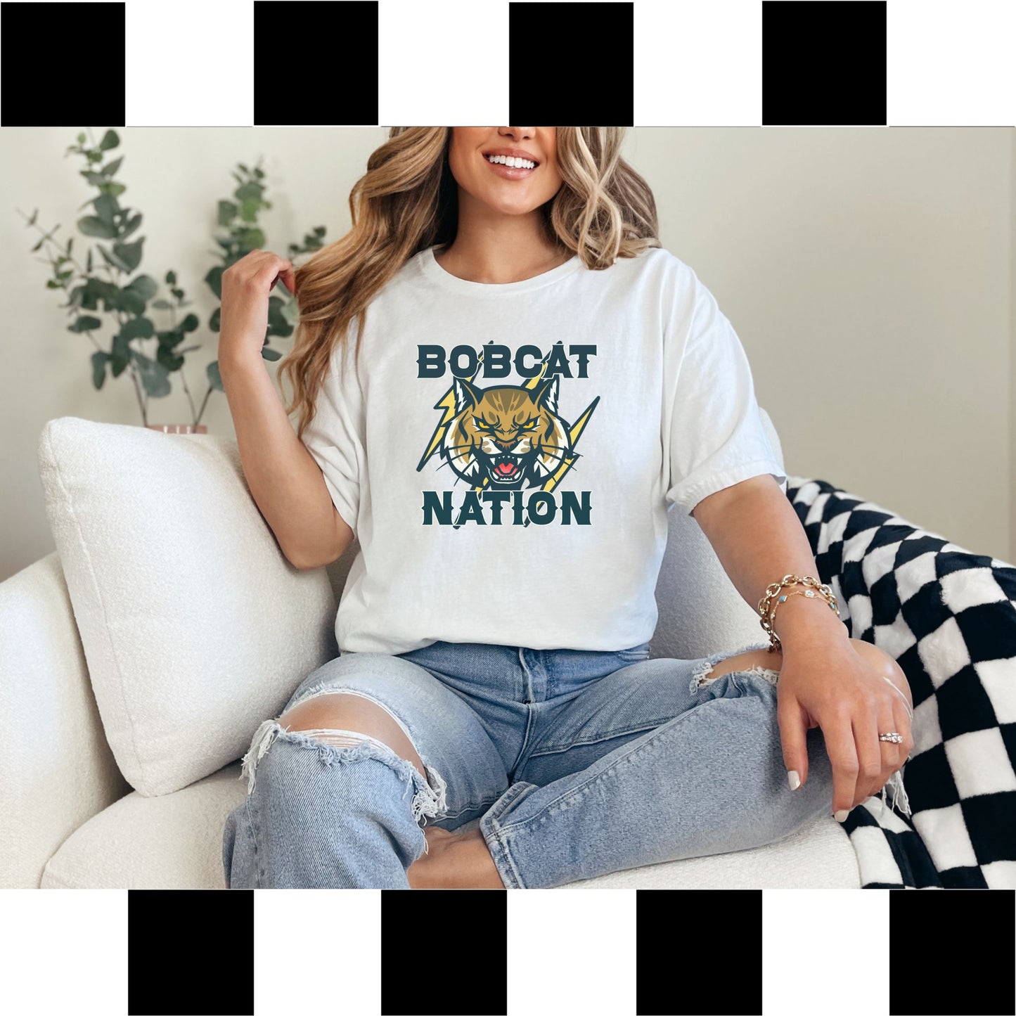 Bobcat Nation with Charcoal Font