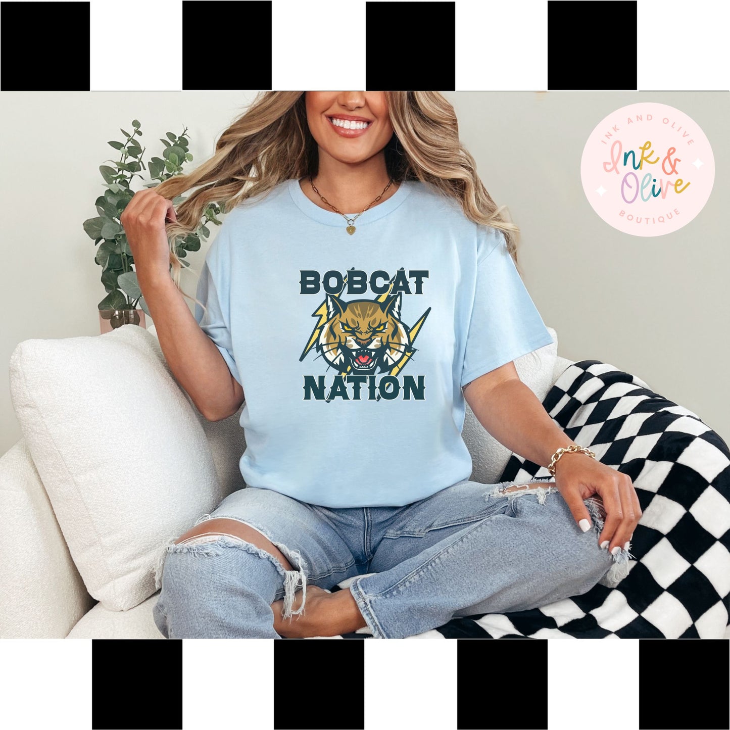 Bobcat Nation with Charcoal Font