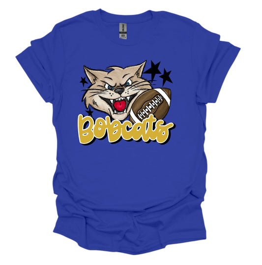 Super Bobcat Fan Football Tee