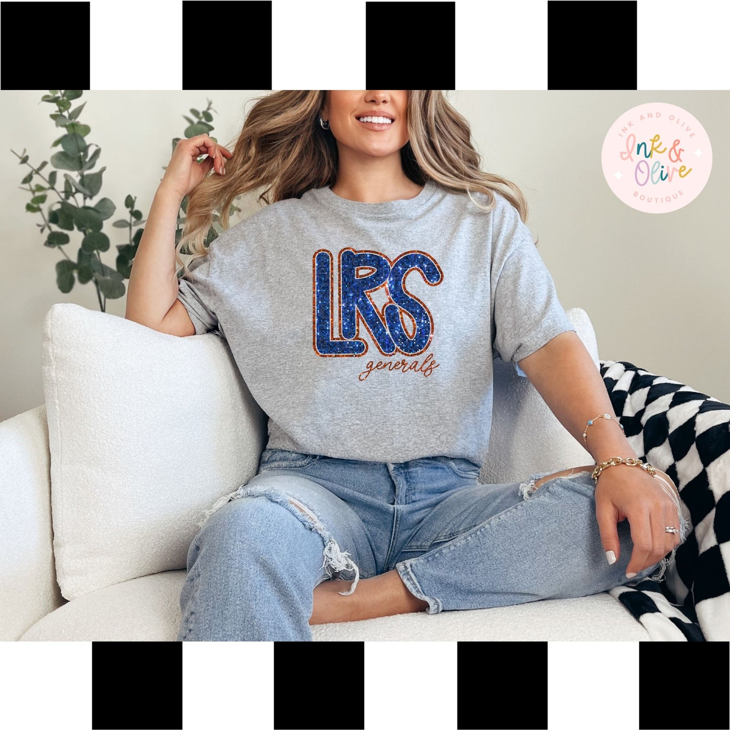 LRS Faux Glitter (Comfort Color Tee, Long Sleeve, Sweatshirt)