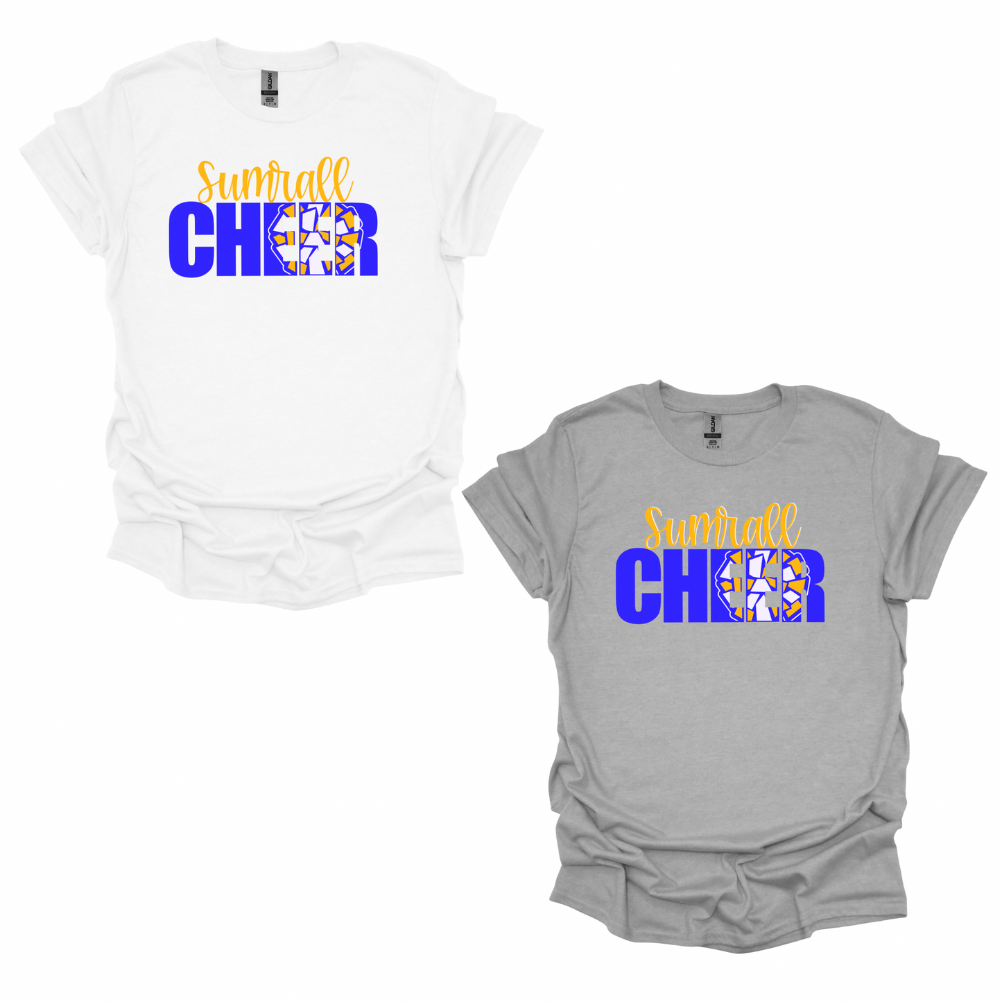 Blue and Gold Sumrall Cheer (choice of tee, tank, sweat)