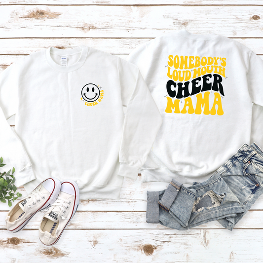 Loud Mouth Cheer Mama (choice of tee or sweatshirt)