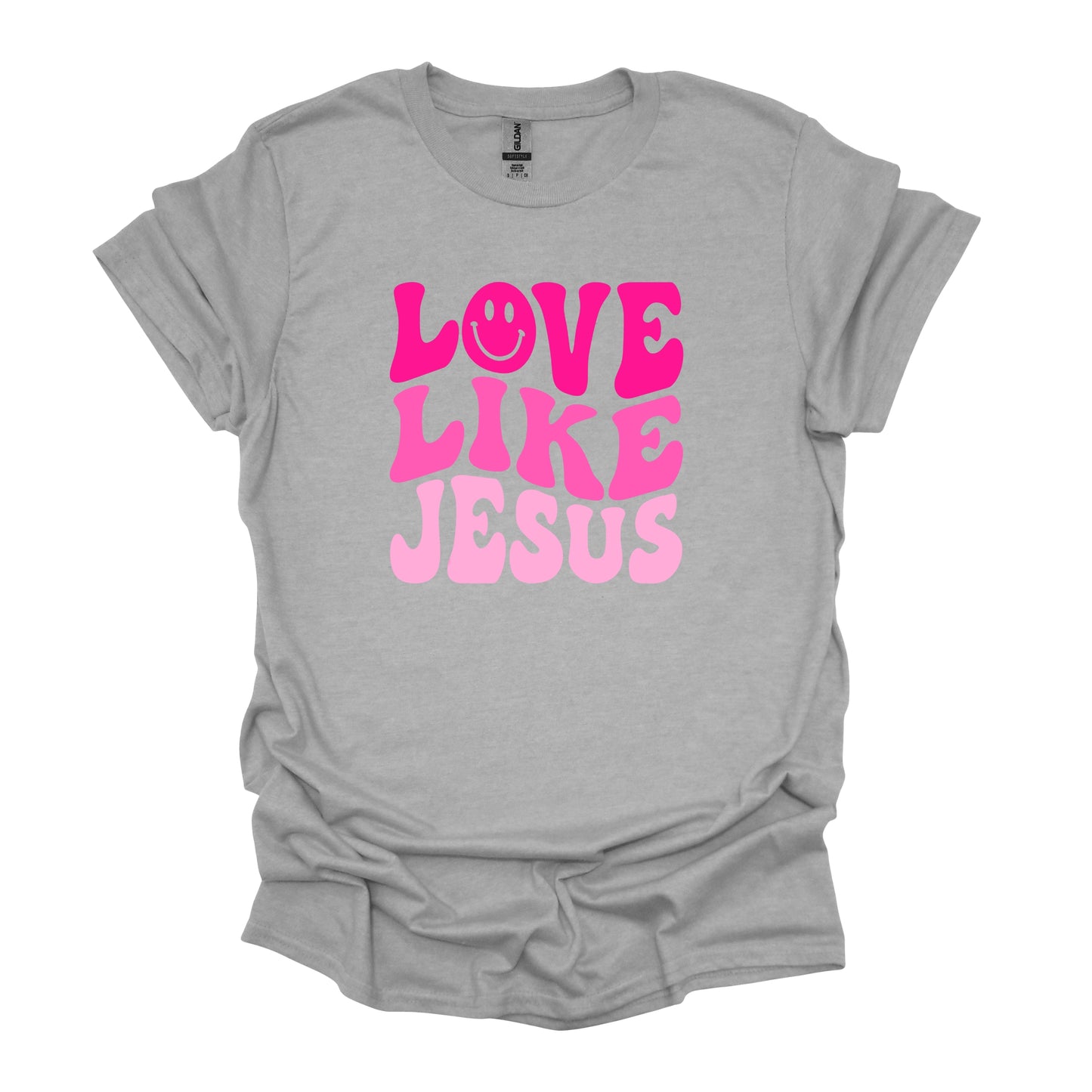 Love Like Jesus Pink Font