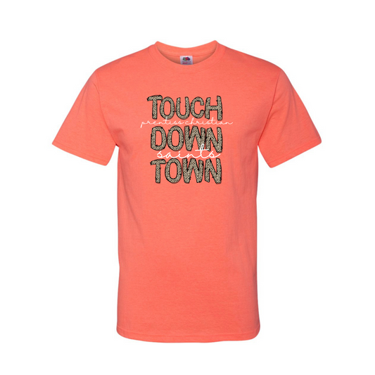 Bright Coral Touchdown Town Tee