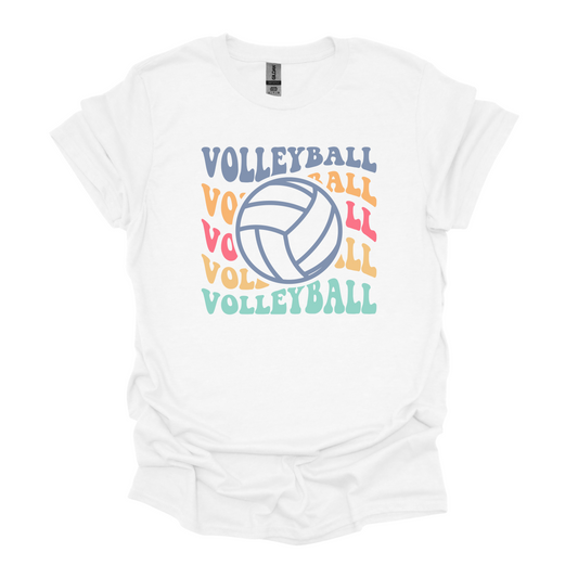 Volleyball Wave (choose brand and font/tee color)