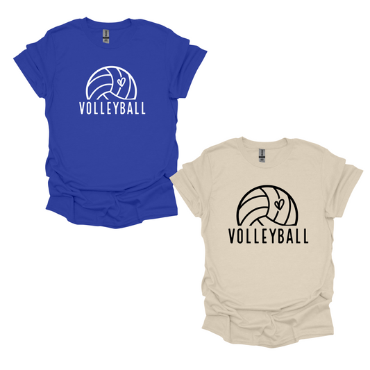 We Love Volleyball (choose brand and font/tee color)