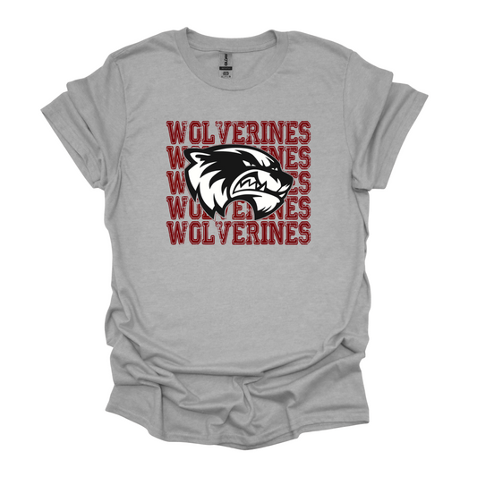 Stacked Wolverines Tee