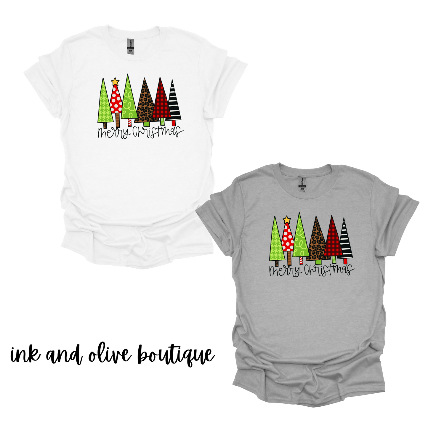 Whimsical Christmas Trees Tee